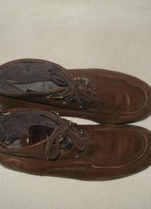 38-38.5 р./25 cм. брендовые кожаные утепленные ботинки salamander2 фото