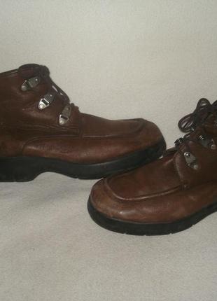 38-38.5 р./25 cм. брендовые кожаные утепленные ботинки salamander4 фото