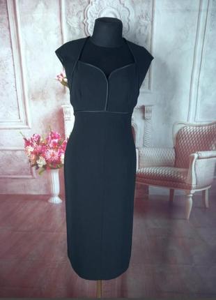 Базова сукня міді чорна1 фото