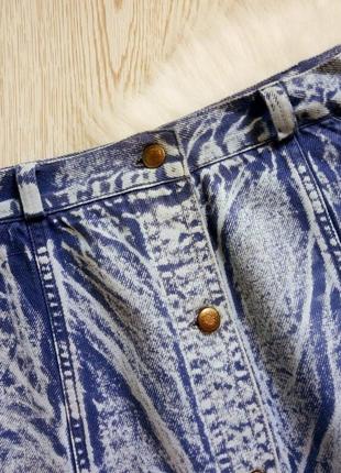 Джинсовая синяя голубая юбка длинная миди трапеция варенка с пуговицами спереди карманами7 фото
