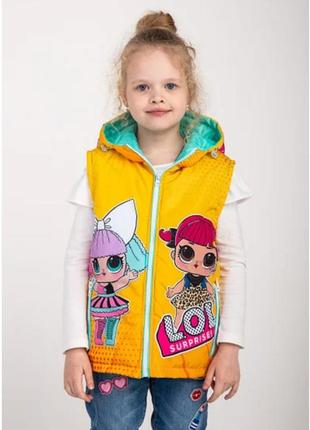 Жилетка для дівчинки з лялечкою лол.