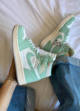 Кросівки nike air jordan 1 retro high og turbo green5 фото