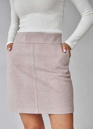 Крутая юбка мини в ёлочку с карманами от wearme1 фото