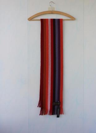 Шерстяной , вязанный шарф в полоску st. george by duffer debenhams , шерсть2 фото