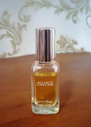 Парфюмированная вода alliage от estee lauder (редкая винтажная миниатюра)1 фото