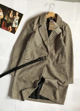 Новое пальто в гусиную лапку sinsay3 фото
