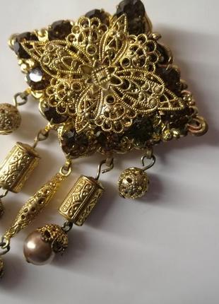 Ажурная брошь ссср.