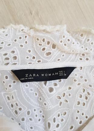 Ажурна повітряна блуза гіпюрова zara8 фото