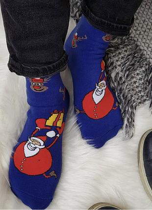 Махрові новорічні носочки для чоловіків