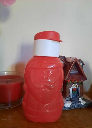 Детская пляшка бутылочка для воды или компотов дед мороз санта tupperware7 фото