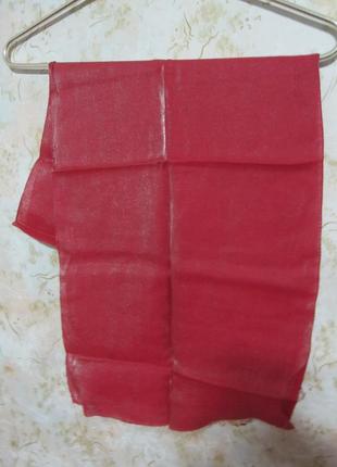 Блискучо червоний шарфік