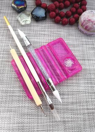 Підставка тримач для пензлів і декору подставка держатель для кистей с ячейками для декора probeauty