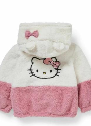 Hello kitty теплі флісові кофти меховушки3 фото