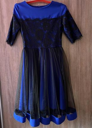 Сукня чорно-синя
