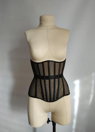 Корсет з утяжкою. чорний корсет з утяжкою талії
