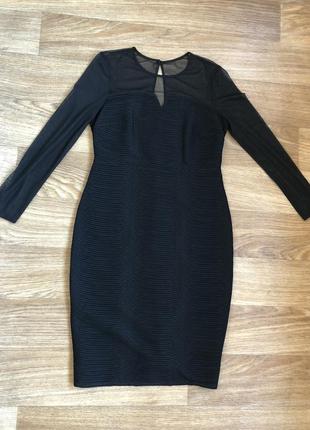 Коктейльное платье с сеткой