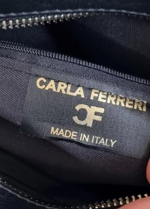 Шкіряна сумка carla ferreri, сумка тоут італія, стьобана сумка шкіра, чорна шкіряна сумка6 фото