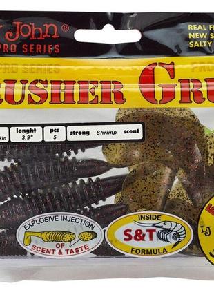 Твистеры съедобные искусственные lj лаки джон pro series crusher grub 3,9in (09.90)/pa03 5шт.2 фото