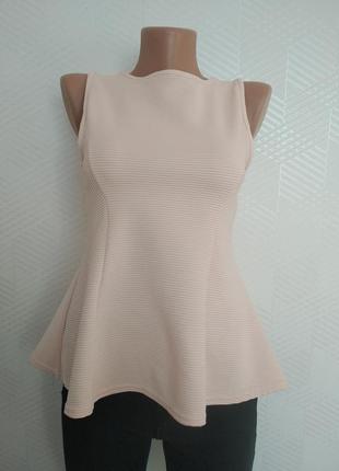 Ніжно-рожева блуза з баскою atmosphere