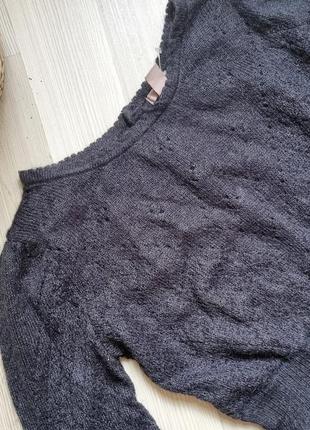 Вовняна мохерова ніжна кофта джемпрер светр з жабо баскою5 фото