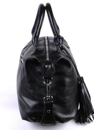 Стильна шкіряна чорна сумка, кольори в асортименті5 фото