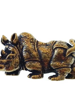 Статуетка носоріг 1,7х4 см жовта (c4793)1 фото