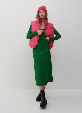 Зеленое платье миди с добавлением лиоцелла reserved - 38, 40, 42