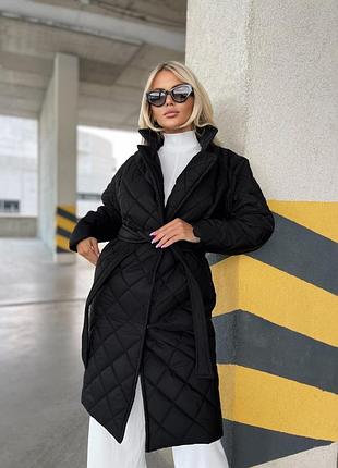 Стьобане тепле пальто