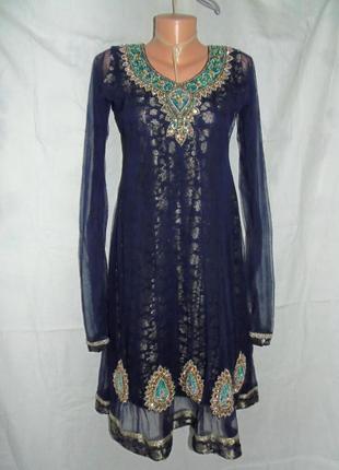 Восточное,индийское платье,анаркали,сари р. xs-s1 фото