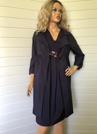 Нарядний костюм сукня+тренч