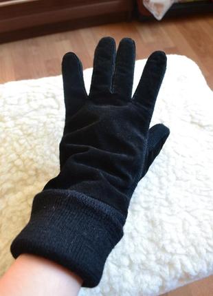 Tcm теплые зимние замшевые кожаные перчатки1 фото