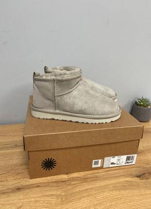 Уги ugg ultra mini light grey угги
