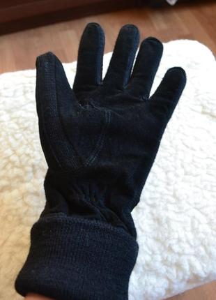Tcm теплые зимние замшевые кожаные перчатки2 фото