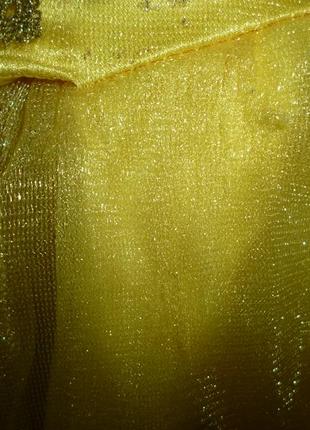 Платье желтое белль для девочкина 5-6 лет 4