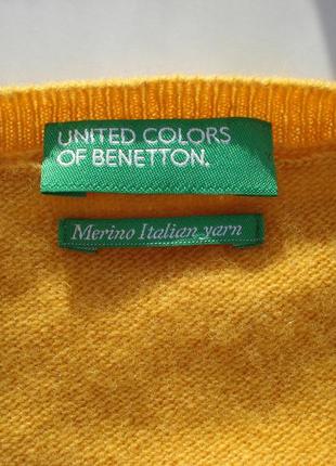 United colors of benetton, вовняна кофта на застібку, р.м7 фото