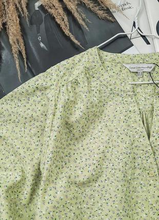 Шикарная хлопковая блузка в цветочный принт f&f4 фото