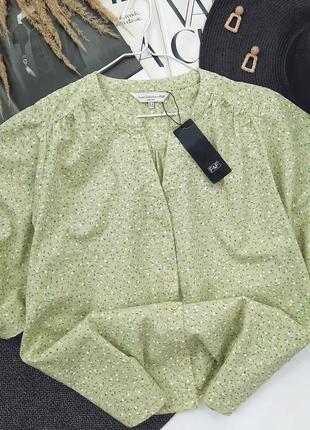 Шикарная хлопковая блузка в цветочный принт f&f3 фото