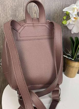 Маленький жіночий рюкзак прогулянок . міні рюкзачок для дівчат  рожевий6 фото
