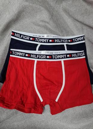Мужские трусы шортики боксеры на широкой брендовой резинка, трусы tommy hilfiger набор поштучно