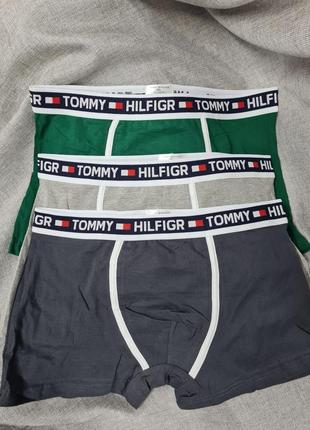 Мужские трусы шортики боксеры на широкой брендовой резинка, трусы tommy hilfiger набор поштучно4 фото