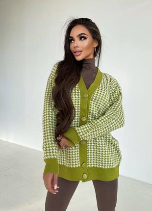 Теплий кардиган💚🤎2 фото