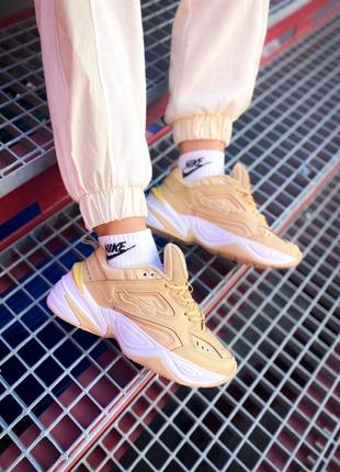 Женские кожаные кроссовки nike m2k tekno "beige"#найк10 фото