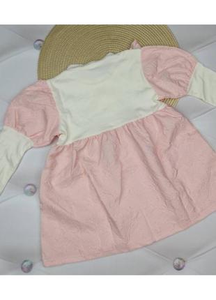 Платье для девочки розовое платье гипюровое 74 см - 90 см3 фото