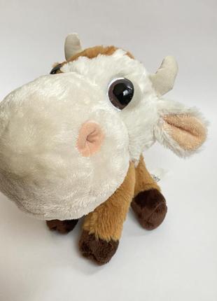 Мягкая  игрушка головастик глазастик животные корова буренка1 фото