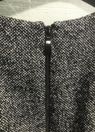 Сукня з натуральной вовни строкате біло чёрна тепла м’яка зручна затишна luisa spagnoli made in italy 🇮🇹4 фото