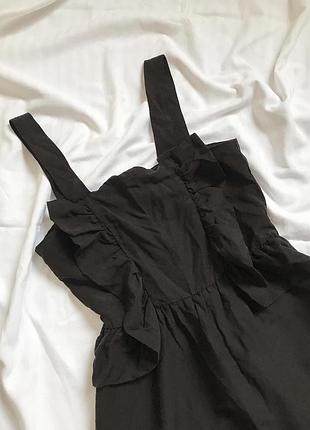 Чорний сарафан з рюшами h&m жіночий шкільний