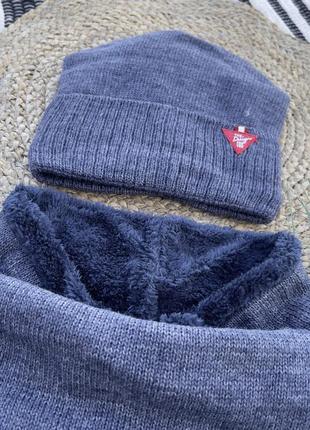 Зимовий набір для хлопчика 👦 шапка+хомут ❄️3 фото