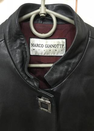 Плащ  кожаный  marco gianotti  пальто  кожаная куртка италия4 фото
