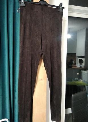 Лосіни, коричневого кольору, замша
