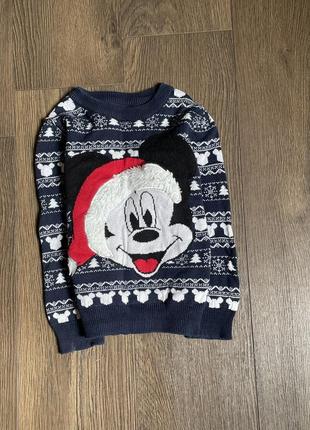 Новорічний светр і кофта primark для хлопчика з mickey mouse disney